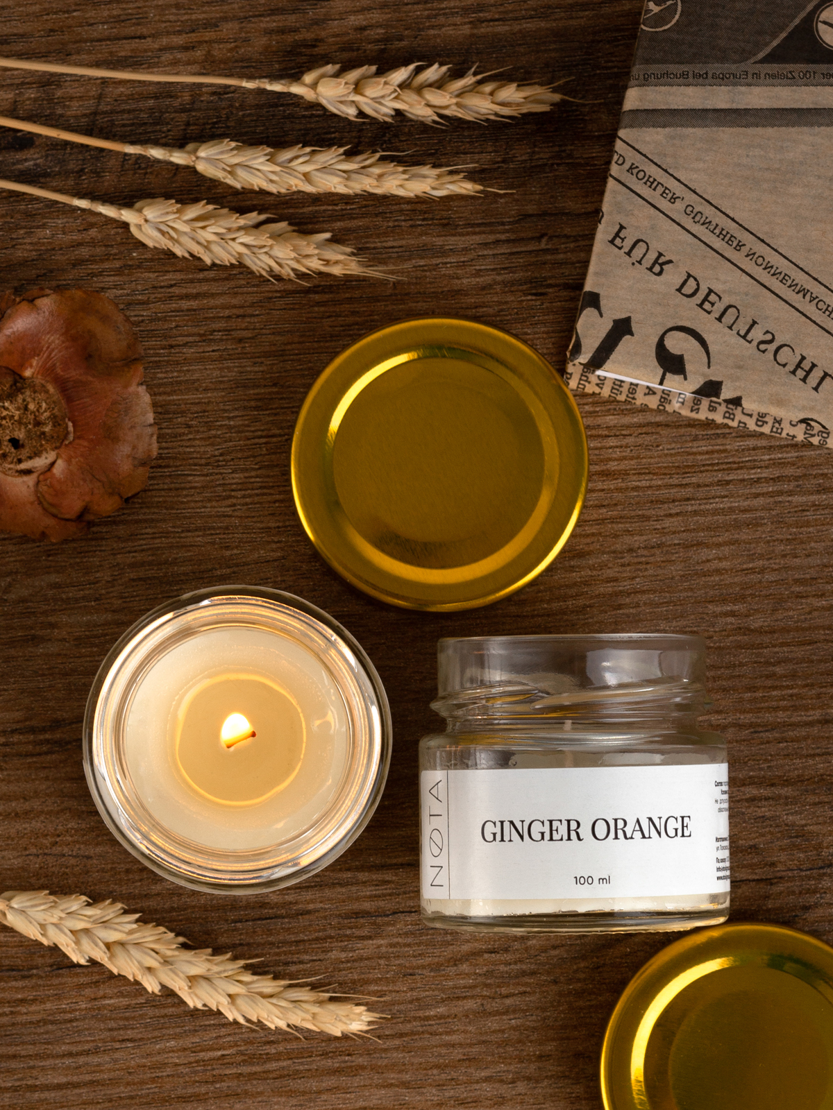 Свеча ароматическая Nota Ginger orange, 100 мл
